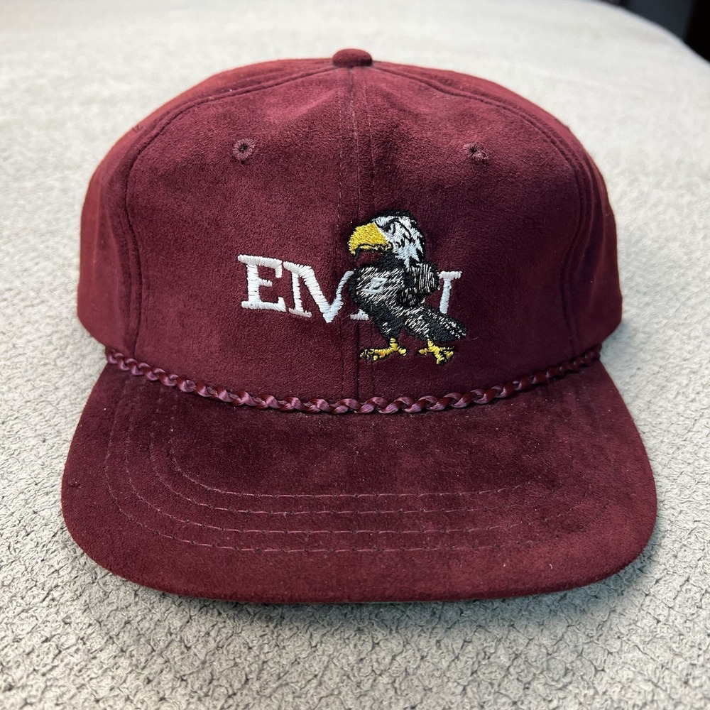 Vintage 1990s Eastern Michigan University Eagles velvet Snapback Hat